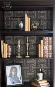 This bookcase was stained using General Finishes Gel Stain in Java.
