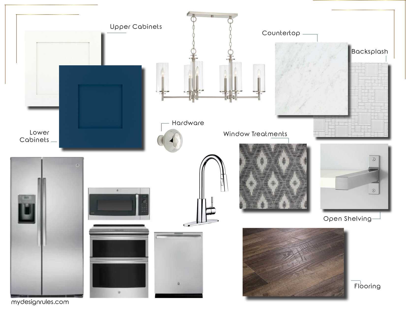 Laminate kitchen makeover moodboard