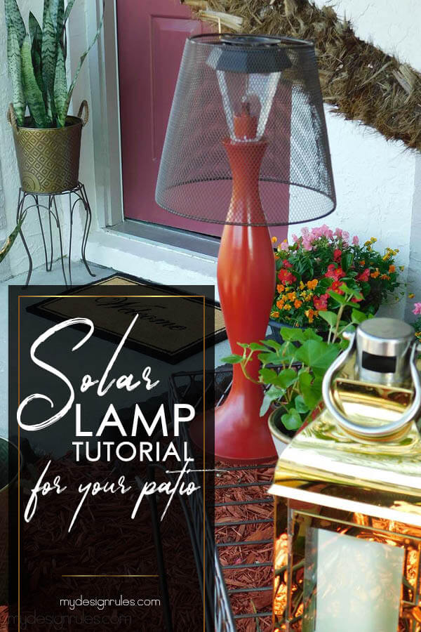 DIY Solar Outdoor Table Lamp for your patio