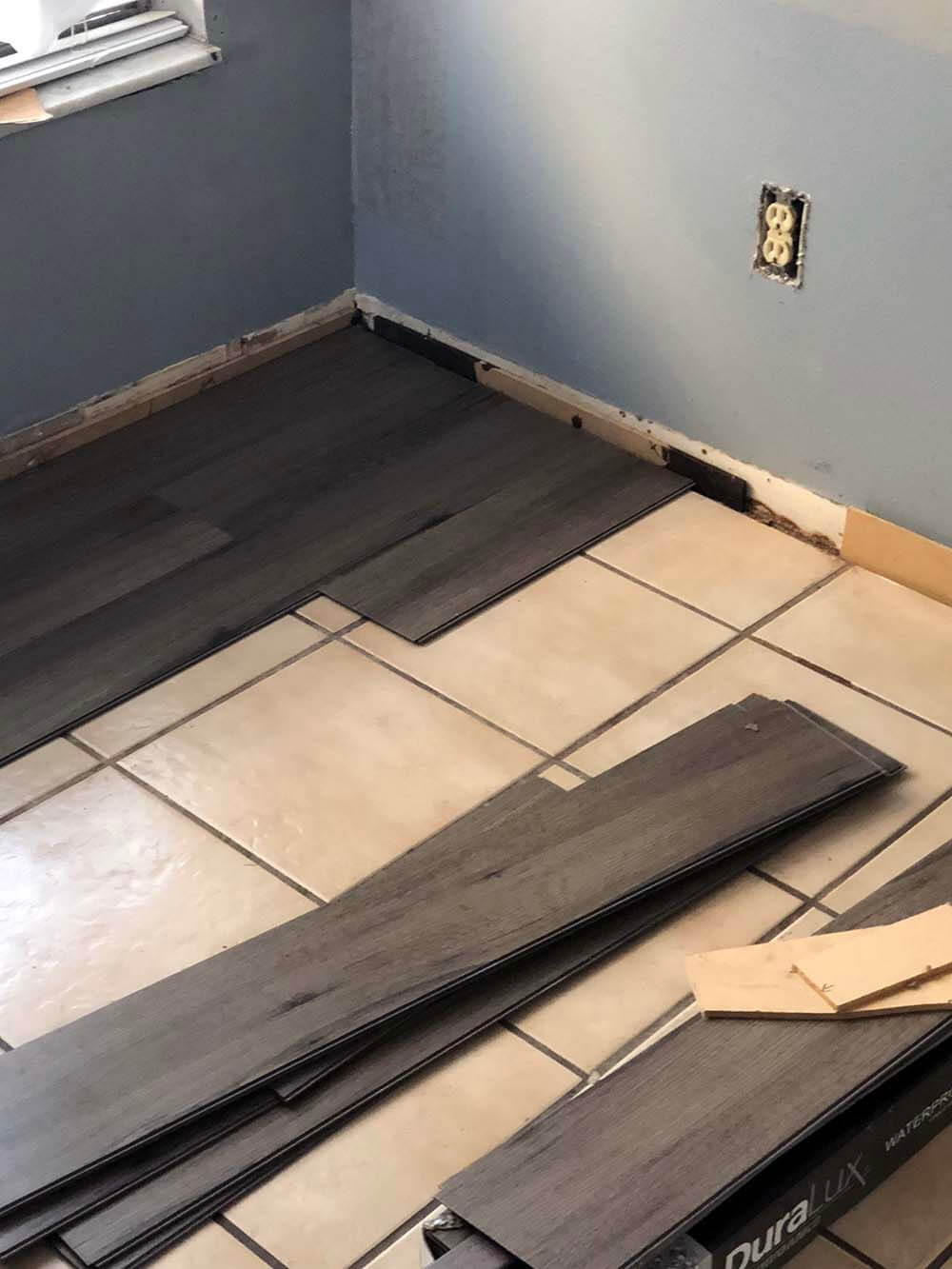 LVT-flooring install over ceramic tile