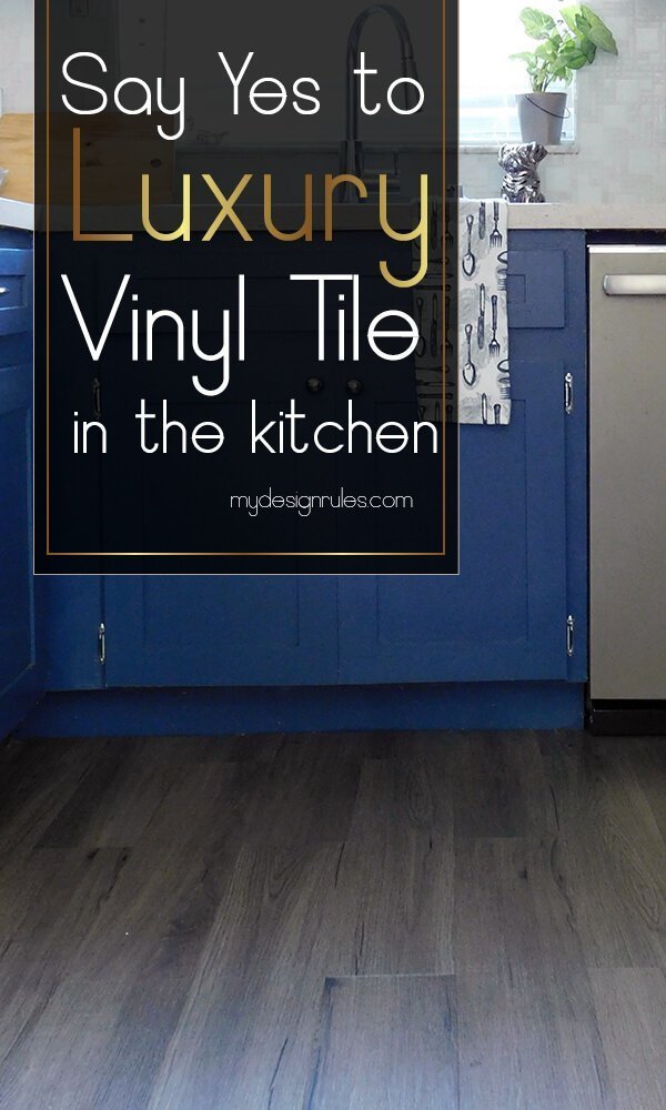 Wood Look Luxury Vinyl Tile-Tuxedo blue gray Kitchen-pin