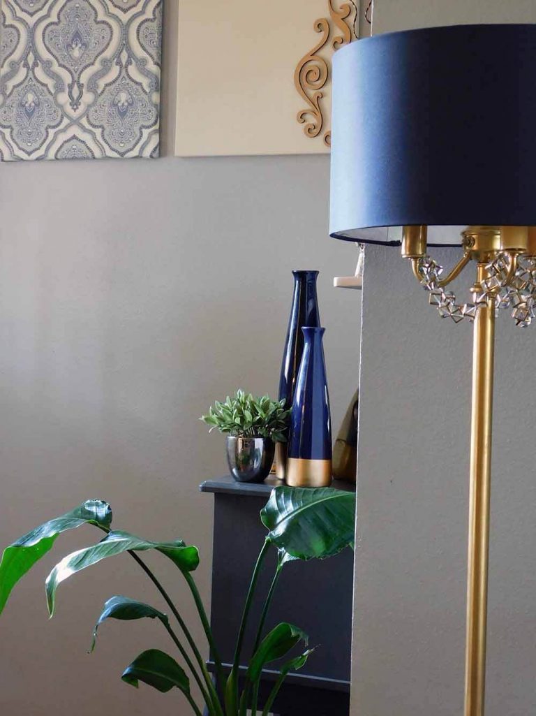 Revamp that ugly old lamp with spray paint and jewelry | My Design Rules
