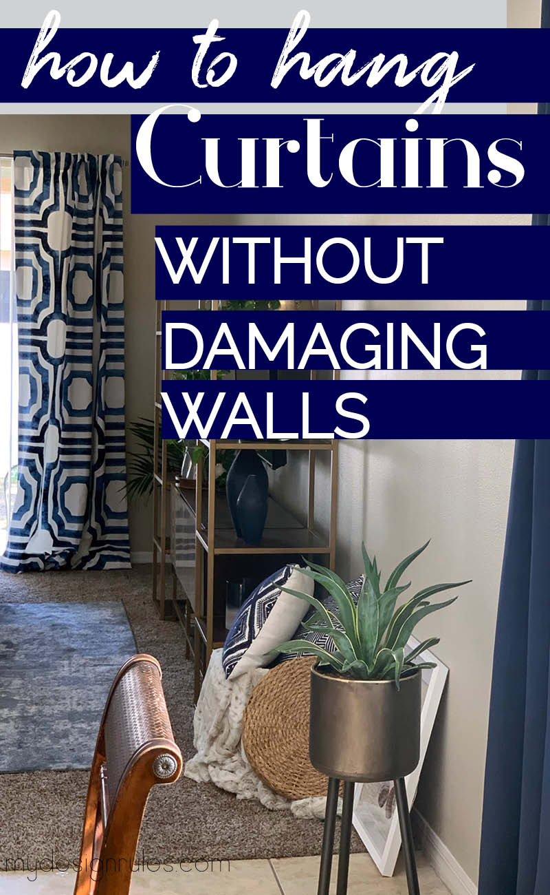 Curtains with Command Hooks  Apartment decorating hacks, Rental